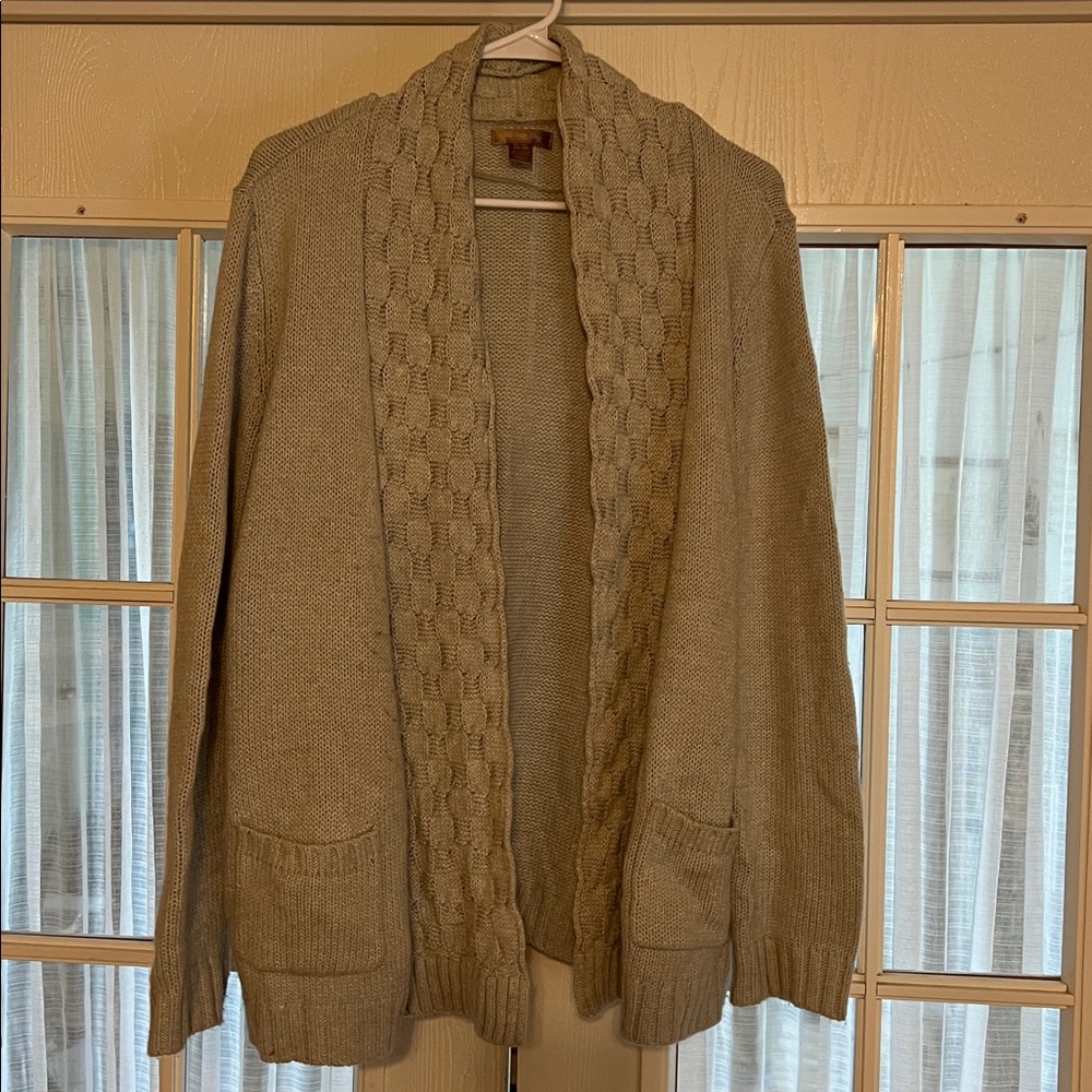 Cozy Tan Knit Cardigan